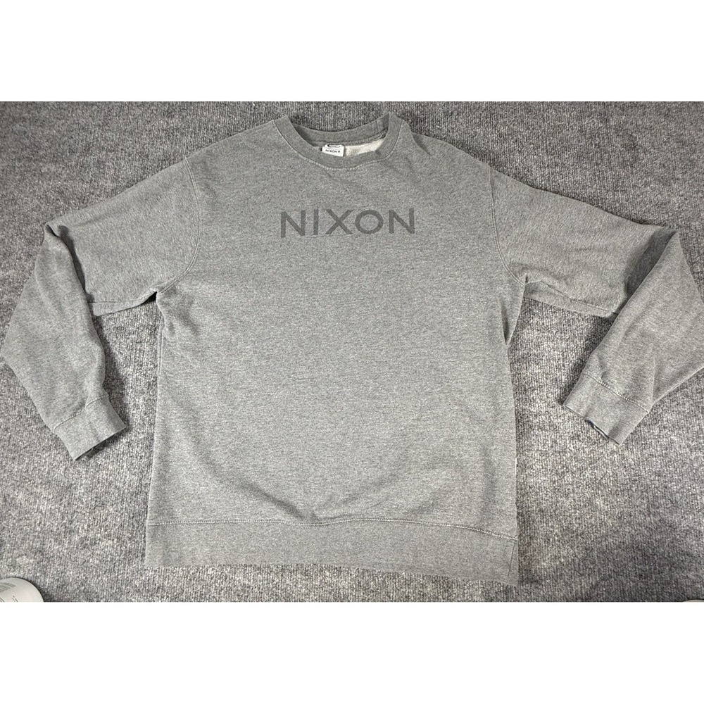 NIXON Gray Sweatshirt Size Large